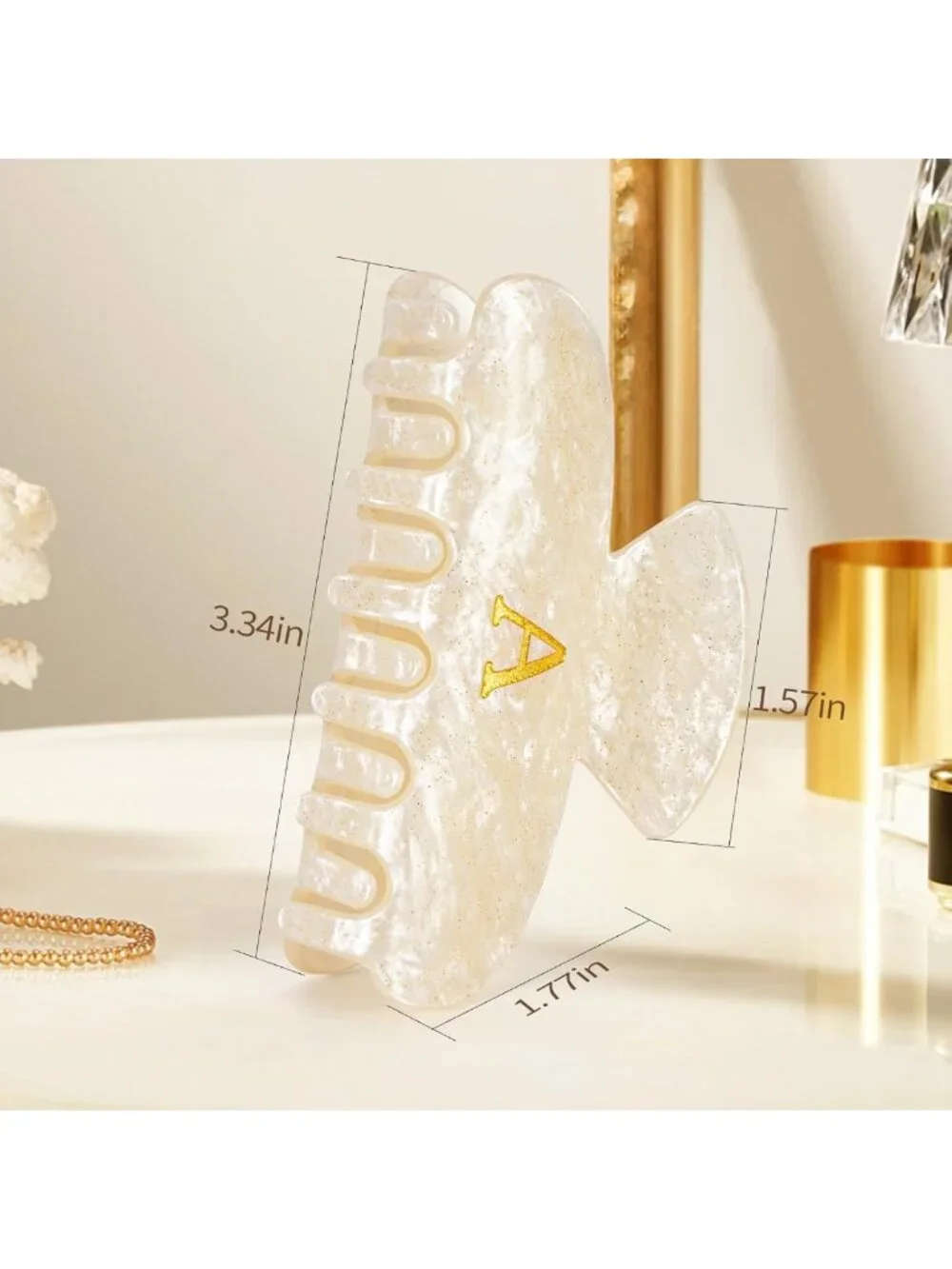 Chic Gold Initial Hair Clips for Women & Teen Girls - Perfect Gift Accessory